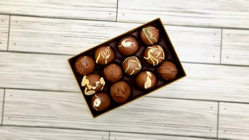 Truffle Assortment Gift Box-12 piece Milk Chocolate