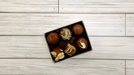 Truffle Assortment Gift Box- 6 piece Milk Chocolate